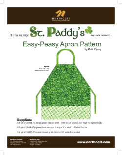 Easy-Peasy Apron Pattern Supplies: by Patti Carey