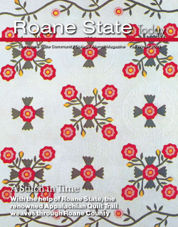 Roane State  Today A Stitch in Time