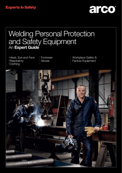 Welding Personal Protection and Safety Equipment  An