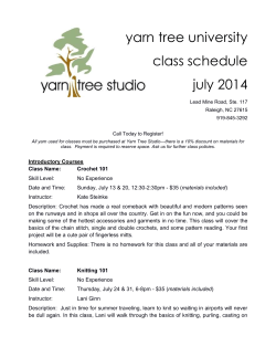 yarn tree university class schedule july 2014
