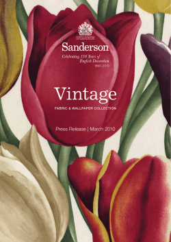 Vintage Press Release | March 2010 Fabric &amp; Wallpaper collection