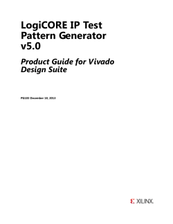 LogiCORE IP Test Pattern Generator v5.0 Product Guide for Vivado
