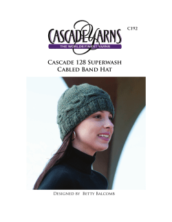 Cascade 128 Superwash Cabled Band Hat Designed by  Betty Balcomb C192