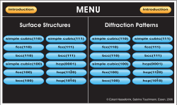 MENU Surface Structures Diffraction Patterns