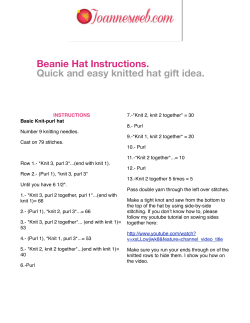 Beanie Hat Instructions. Quick and easy knitted hat gift idea.