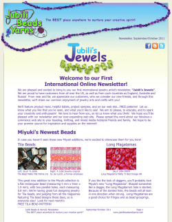 Welcome to our First International Online Newsletter!