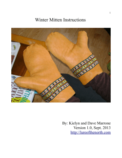 Winter Mitten Instructions By: Kielyn and Dave Marrone Version 1.0, Sept. 2013