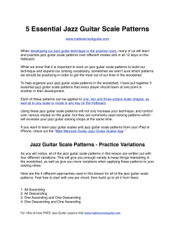 5 Essential Jazz Guitar Scale Patterns