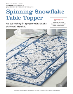 Spinning Snowflake Table Topper