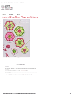 Crochet: African Flower / Paperweight Granny Crafts Recipes Blog