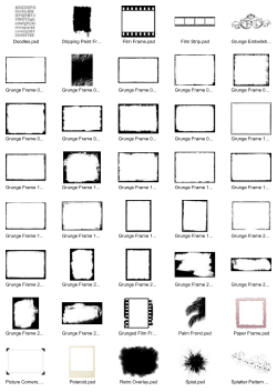 Doodles.psd Dripping Paint Fr... Film Frame.psd Film Strip.psd