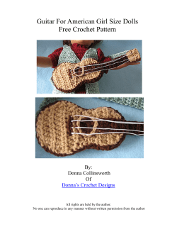 Guitar For American Girl Size Dolls Free Crochet Pattern By: Donna Collinsworth