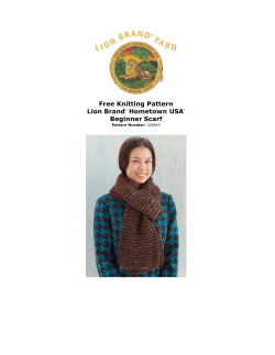 Free Knitting Pattern Lion Brand Hometown USA Beginner Scarf