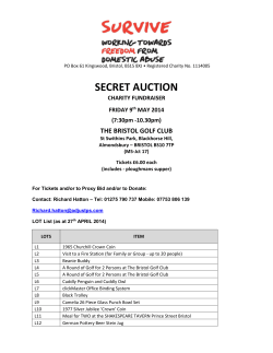 SECRET AUCTION THE BRISTOL GOLF CLUB CHARITY FUNDRAISER FRIDAY 9