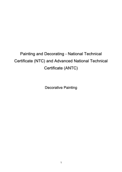 Painting and Decorating - National Technical Certificate (ANTC)