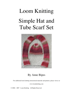 Loom Knitting Simple Hat and Tube Scarf Set