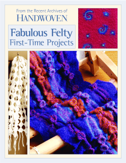 Fabulous Felty First-Time Projects From the Recent Archives of