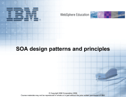 SOA design patterns and principles