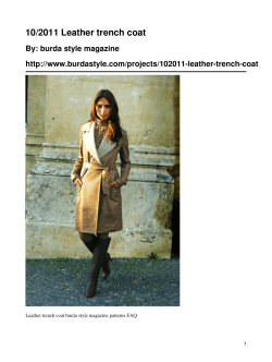 10/2011 Leather trench coat By: burda style magazine
