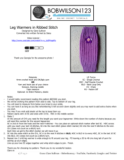 Leg Warmers in Ribbed Stitch