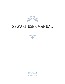 SEWART USER MANUAL V1.7.7 JUNE 21, 2014