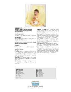 BERNAT BABY COORDINATES Edging: 1st rnd: #278 LACE BORDER BLANKET