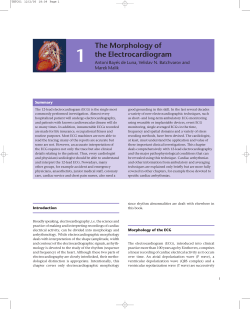 1 The Morphology of the Electrocardiogram