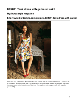 02/2011 Tank dress with gathered skirt By: burda style magazine