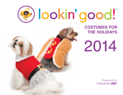 2014 COSTUMES FOR THE HOLIDAYS Presented by: