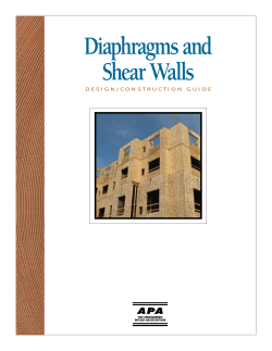 Diaphragms and Shear Walls