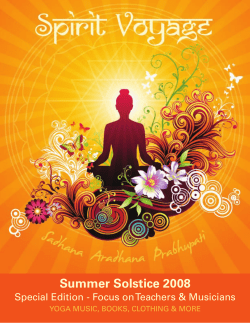 Summer Solstice 2008 Special Edition - Focus on Teachers &amp; Musicians