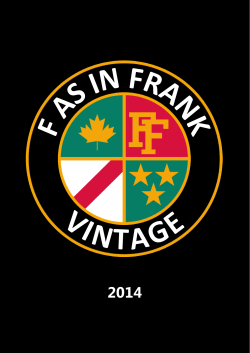 F A S IN FRANK VINTAGE 2014