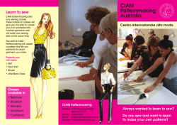 CIAM Patternmaking Australia Learn to sew