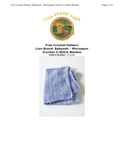 Free Crochet Pattern Lion Brand Babysoft - Microspun Crochet V-Stitch Blankie