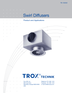 Swirl Diffusers Product and Applications TB-100202