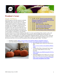 President's Corner Upcoming Events Happy Holidays!..
