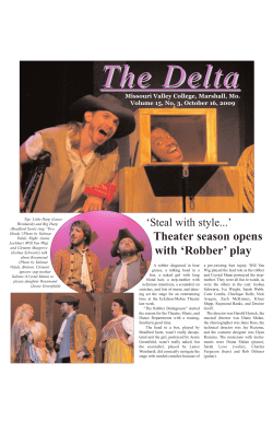 The Delta Theater season opens ‘Steal with style...’ Missouri Valley College, Marshall, Mo.