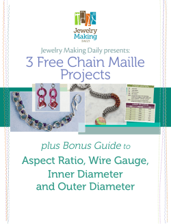 3 Free Chain Maille Projects  Aspect Ratio, Wire Gauge,