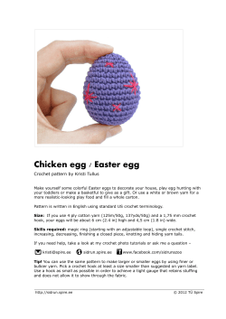 Chicken egg / Easter egg  Crochet pattern by Kristi Tullus