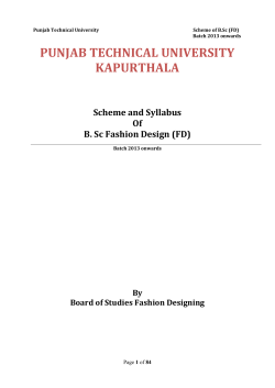 PUNJAB TECHNICAL UNIVERSITY KAPURTHALA  Scheme and Syllabus