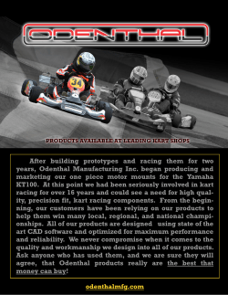 After  building  prototypes  and  racing ... years, Odenthal Manufacturing Inc. began producing and