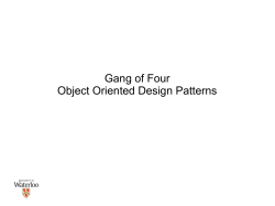 Gang of Four Object Oriented Design Patterns