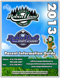 2013 Parent Information Guide