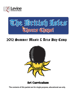 2012 Summer Music &amp; Arts Day Camp Art Curriculum