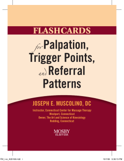 Palpation, Trigger Points, Referral Patterns