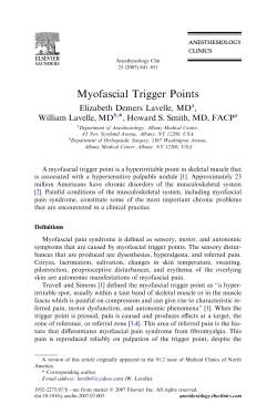 Myofascial Trigger Points MD , FACP