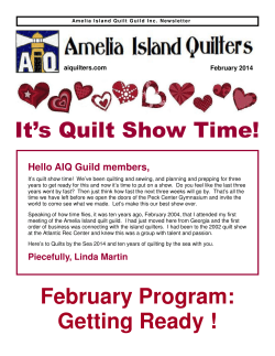 It’s Quilt Show Time! Hello AIQ Guild members, aiquilters.com February 2014