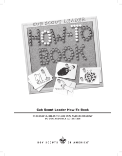 Cub Scout Leader How-To Book to den and Pack actIvItIeS