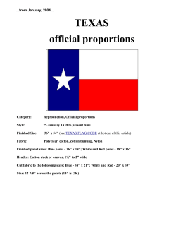 TEXAS official proportions