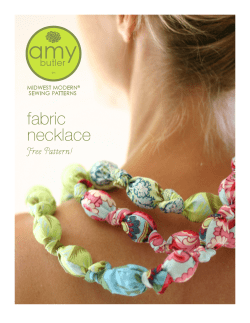 fabric necklace Free Pattern! MIDWEST MODERN